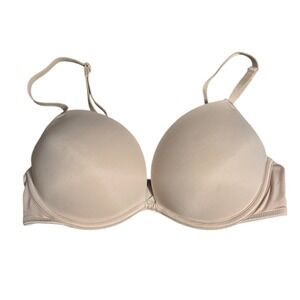 Victorias Secret PINK Wear Everywhere Super Push Up Bra Beige 32C